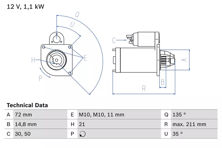 Starttimoottori Ford / Mazda - Auton käynnistysmoottorit / startit - 6650 - 1