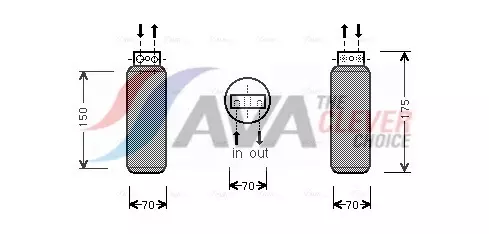 Kuivain, AC Opel / Vauxhall - Auton kuivaimet ja osat, AC - 6221 - 1