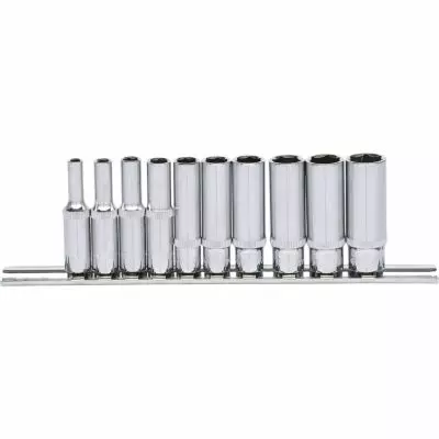 Hylsysarja, 1/4/ pitkät hylsyt kiskolla - Auton hylsyt ja hylsyavainsarjat - 1701 - 1