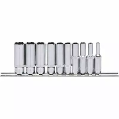 Hylsysarja, 1/4/ pitkät hylsyt kiskolla - Auton hylsyt ja hylsyavainsarjat - 1701 - 1