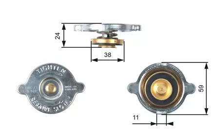 Korkki, jäähdytin Peugeot 505 - Auton korkit - 6291 - 1