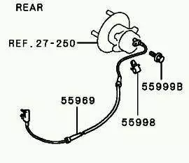 ABS-anturi Mitsubishi / Smart 04- - Auton Abs-anturit ja kehät - 6632 - 1