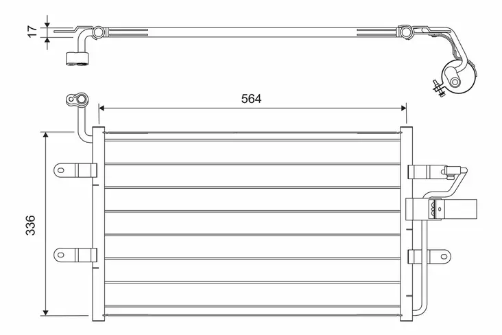 Lauhdutin Seat Cordoba (6K1, 6K2) / Ibiza (6K1) - Lauhduttimet, auton ilmastointilaite - 382 - 1