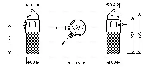 Ilmastoinnin kuivain Audi / Volkswagen - Auton kuivaimet ja osat, AC - 1207 - 1