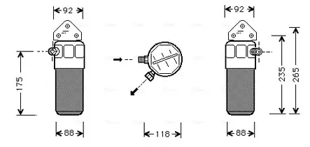 Ilmastoinnin kuivain Audi / Volkswagen - Auton kuivaimet ja osat, AC - 1207 - 1