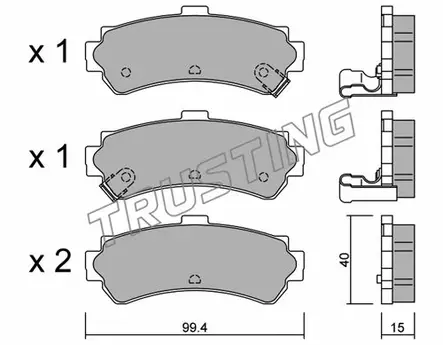 Jarrupala, levyjarru Nissan - Auton jarrupalat ja tarvikesarjat - 6147 - 1