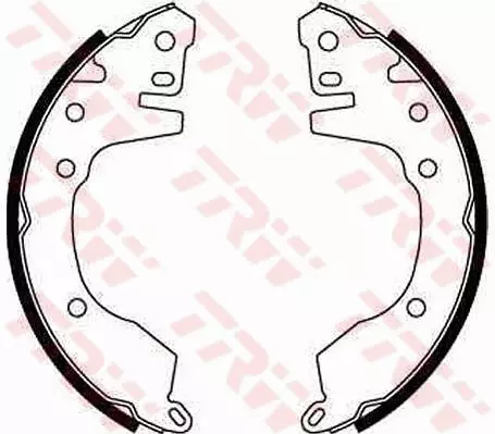 Jarrukenkäsarja Mitsubishi 228,6x40mm - Auton jarrukengät ja tarvikesarjat - 6108 - 1