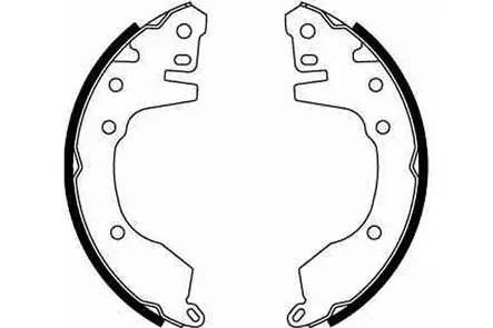 Jarrukenkäsarja Mitsubishi 228,6x40mm - Auton jarrukengät ja tarvikesarjat - 6108 - 2
