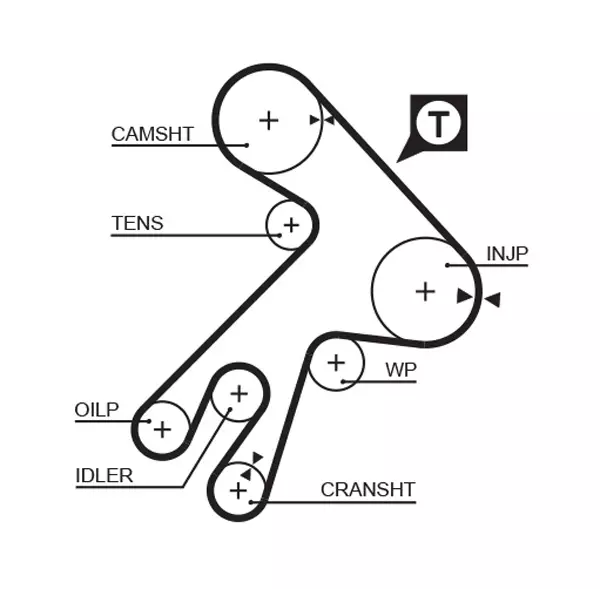 Hammashihna Toyota 1.8 D / 2.0 D / 2.2 D - Auton jakohihnat / hammashihnat - 889 - 1