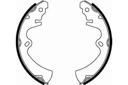 Jarrukenkäsarja Mazda 200x33mm - Auton jarrukengät ja tarvikesarjat - 6149 - 2